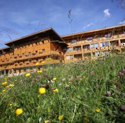 Hotel Floralpina on the Alpe di Siusi in summer