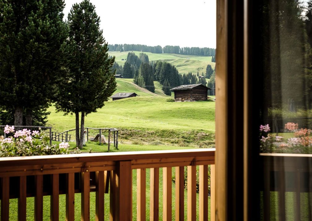 Ausblick vom Balkon des Doppelzimmers Alpe
