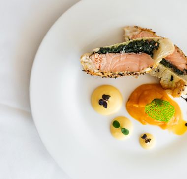 A main dish with meat