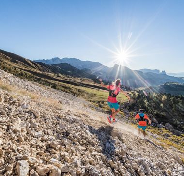 Trail running nel Running Park Seiser Alm-Alpe di Siusi