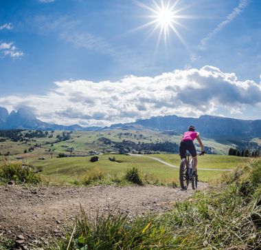 Mountain biking on the Seiser Alm