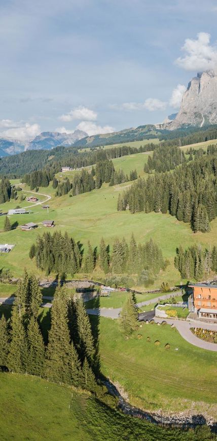 Sporthotel Floralpina on the Seiser Alm in summer