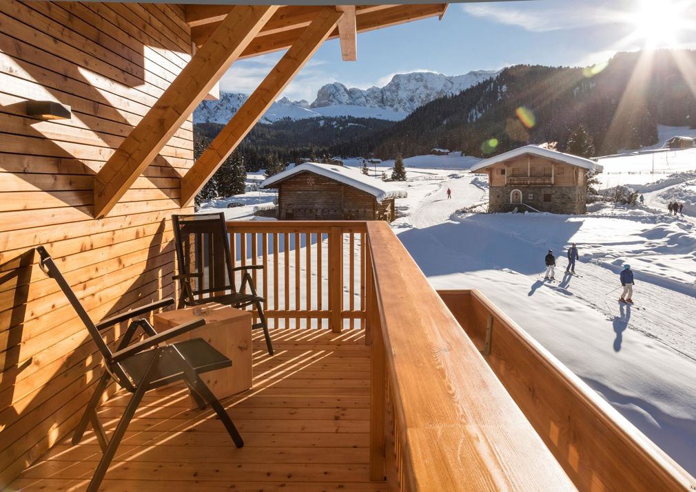 Ein Balkon im Winter